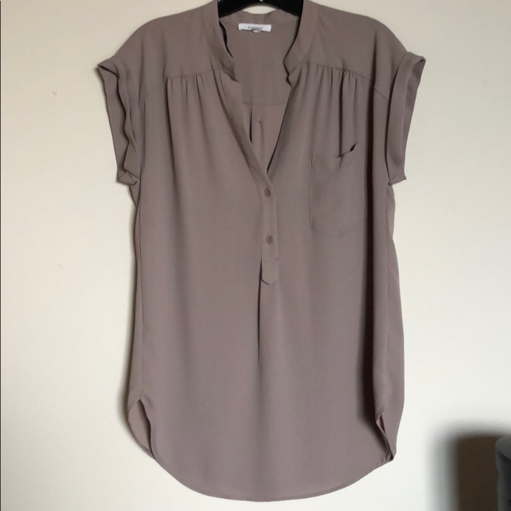 Tan Silky Tunic
